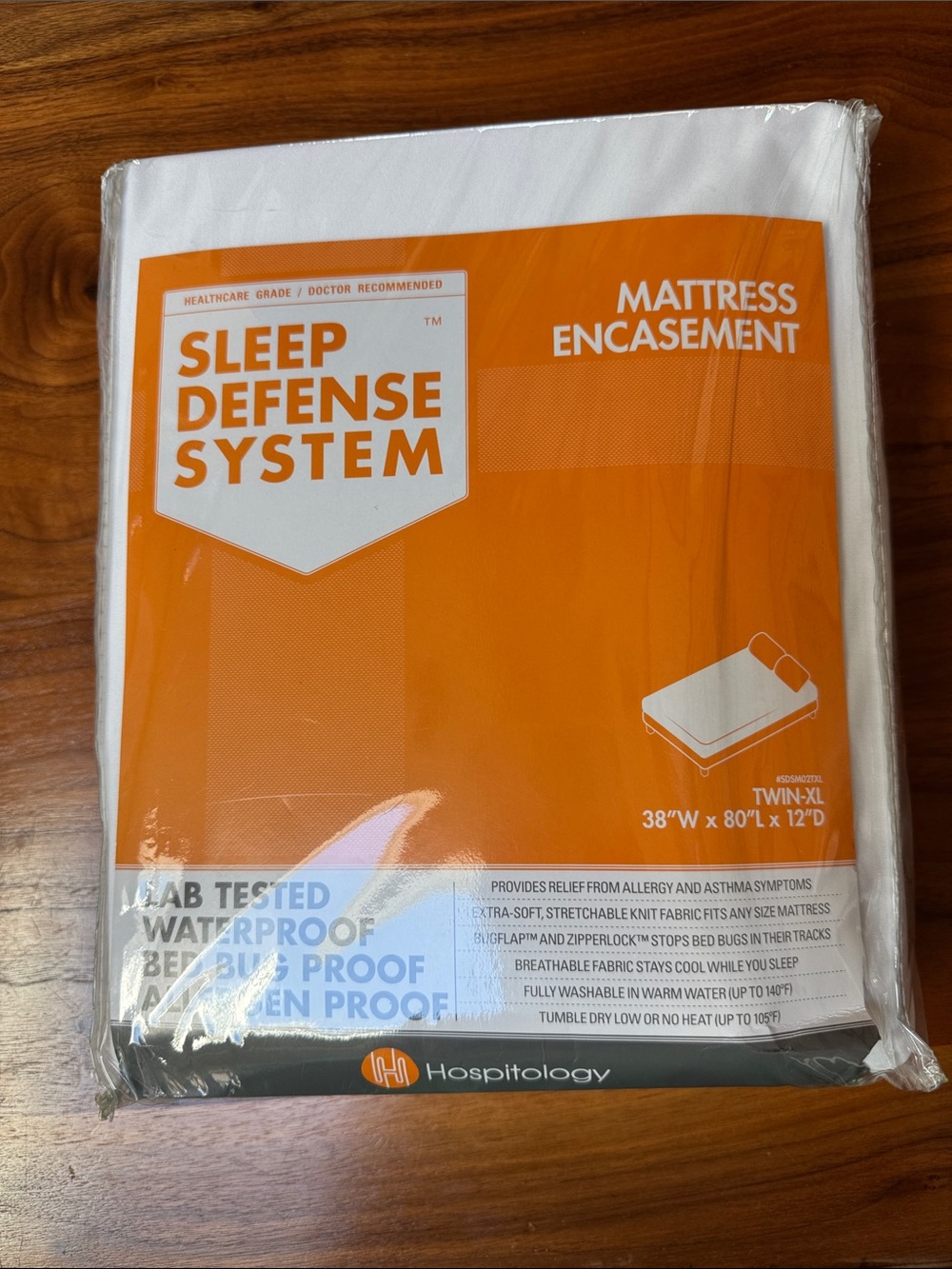 Sleep Defense System Waterproof Mattress Encasement - White